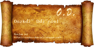 Oszkó Dániel névjegykártya